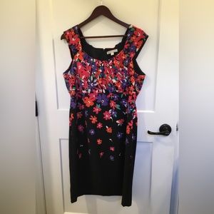 cleo dress, size 18, black with bright flowers